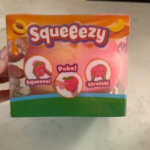 Squeeezy Peach Squish Toy - Pink & Orange